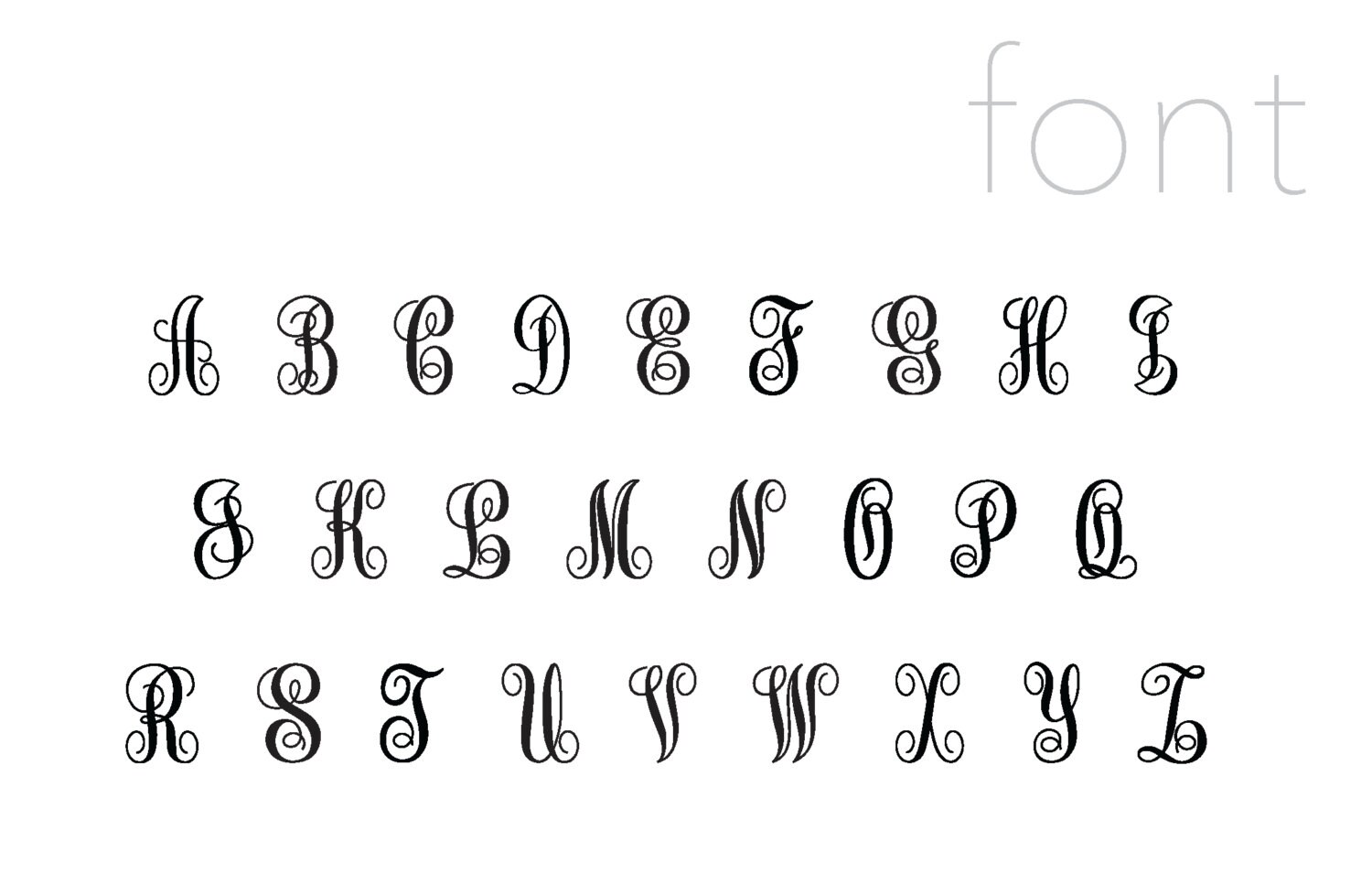 Really Fancy Note Folded Notecards -- Fancy Monogram, Custom Notecards, Personalized ...