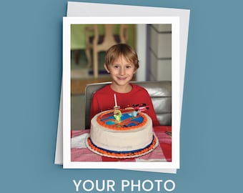 Birthday Thank You Note -- Custom Note Cards with Your Photo