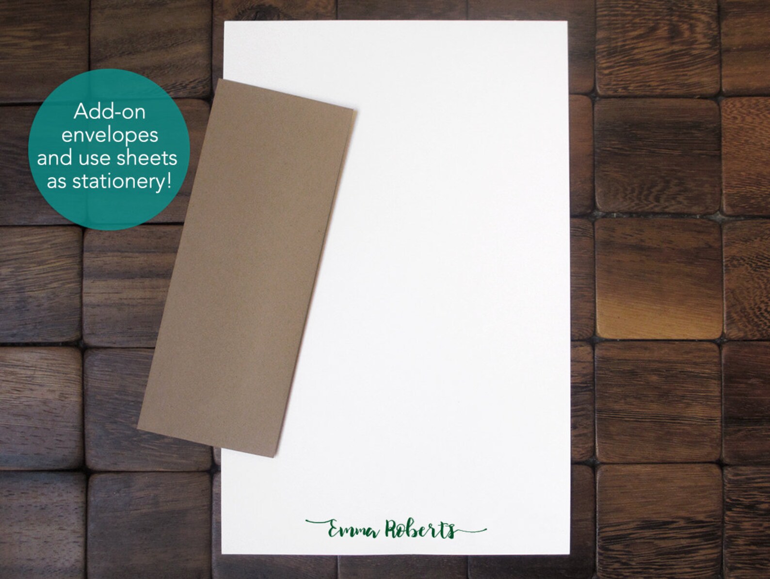 Personalized Notepad -- Cursive Name // Custom Stationery // Custom ...