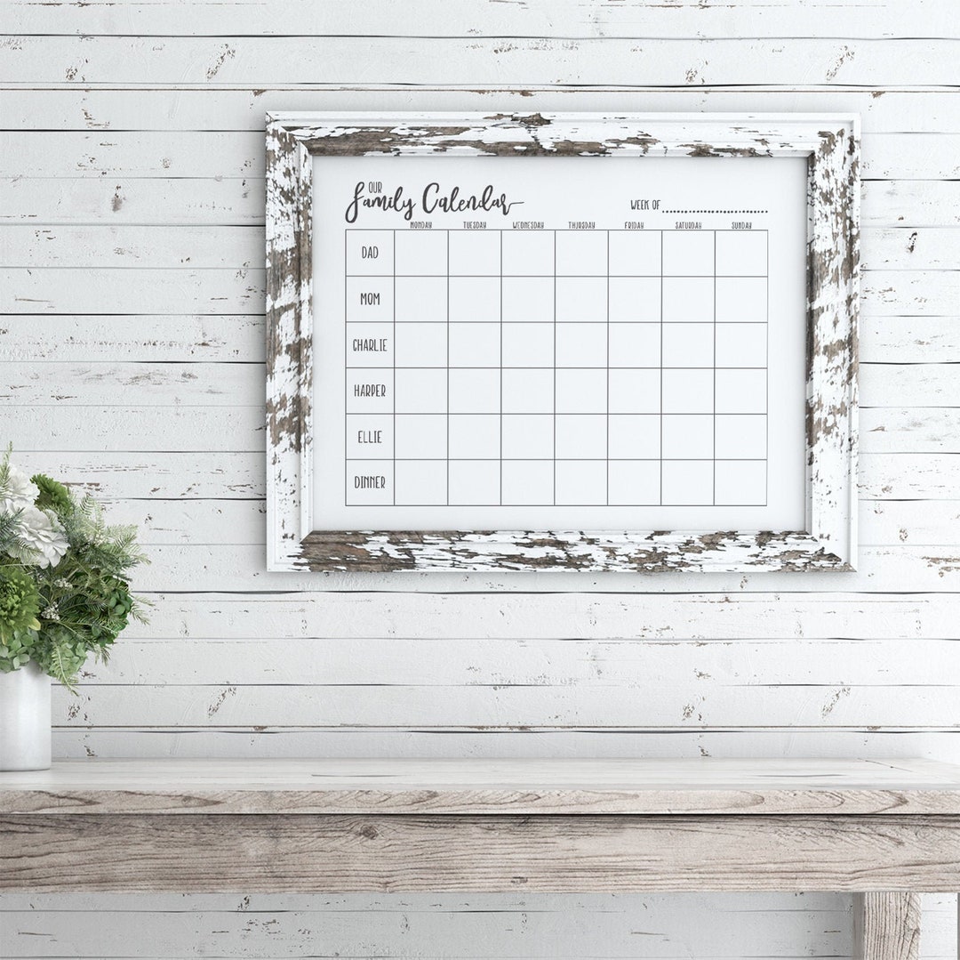Family Weekly Calendar, Family Schedule, Weekly Planner, Weekly Family ...