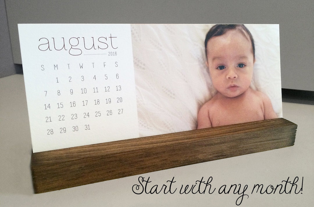 Photo Desk Calendar // Custom Photo Calendar // Calendar With Etsy
