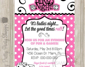 Bunco Invitation Etsy