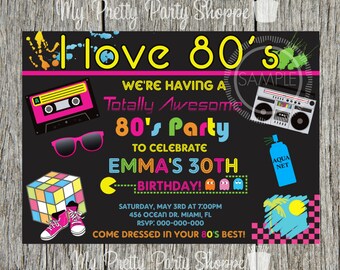 totally 80 s invite