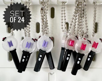 3D Printed Lightstick Keychain Charms | Kpop Concert Bulk Freebies (24 Pcs)
