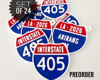 LA Freeway 405 Sign Charm | Bulk Concert Freebies (24 Pack)