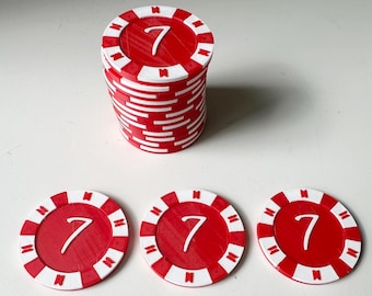 Collectible OT7 Poker Chip Magnet | Las Vegas Concert Token | 3D printed ARMY keepsake