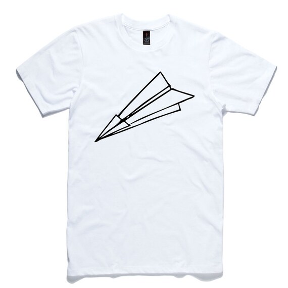 Paper Plane T-Shirt by RockPaperHeart in black or white | Etsy
