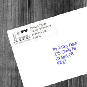 2 SHEETS 60 Labels Mr & Mrs or Soon to Be Wedding Return ...