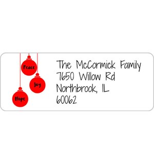 Kies 30-600 labels Kerstversieringen Vrede Vreugde Liefdeskaart retouradres postlabel stationaire sticker Helder Kraft Wit