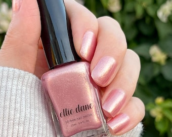 Champagne, Please - Rose Gold Pink Shimmer Indie Vegan Nail Polish