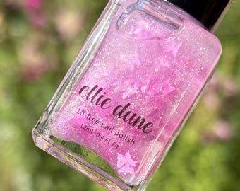 Social Butterfly - Iridescent Pink-Orange-Gold Shimmer Butterfly Glitter Color Shifting Indie Vegan Nail Polish