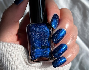 Ocean of Memories - Royal Blue Holographic Shimmer Indie Vegan Nail Polish