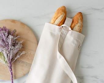 Reusable Zero-Waste Organic Cotton Baguette Tote