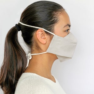 Organic Cotton Origami Face Mask Over Head Stone