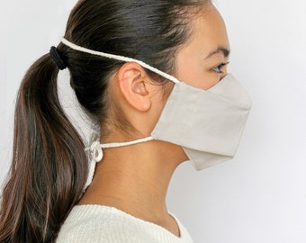 Organic Cotton Origami Face Mask - Over Head