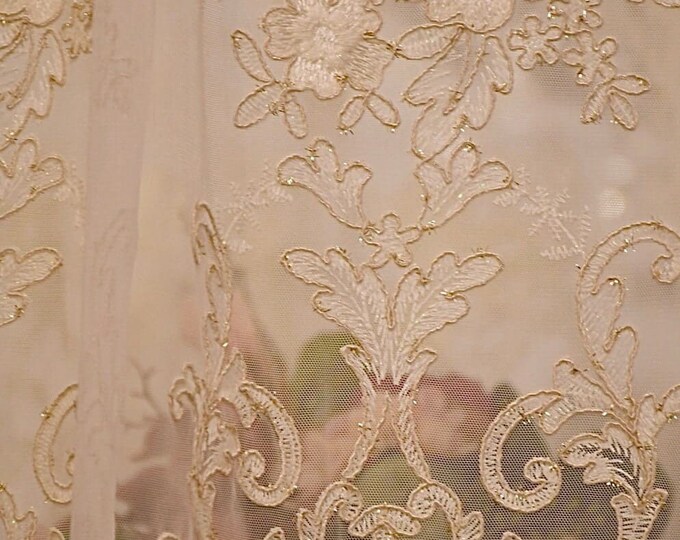 Wonderful lace fabric embroidery collection precious curtains "Cristel"