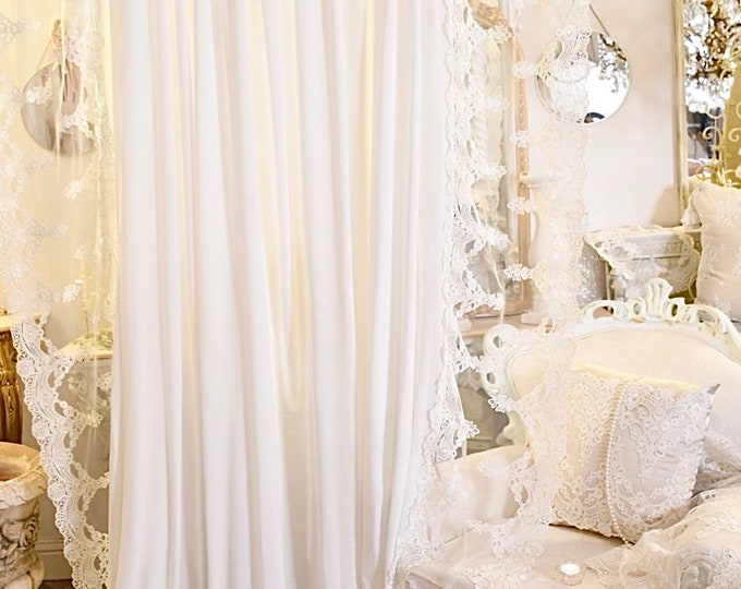 Elegant and refined georgette and lace curtain “Eleonor” 2