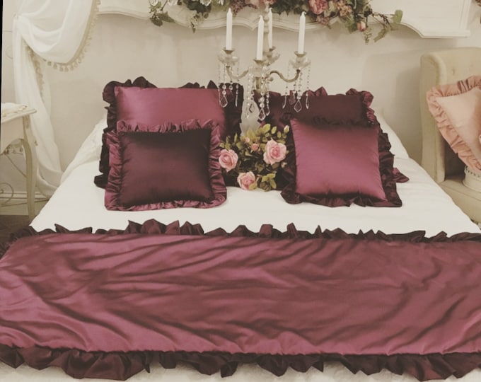 Plum/Purple Taffeta Cushions
