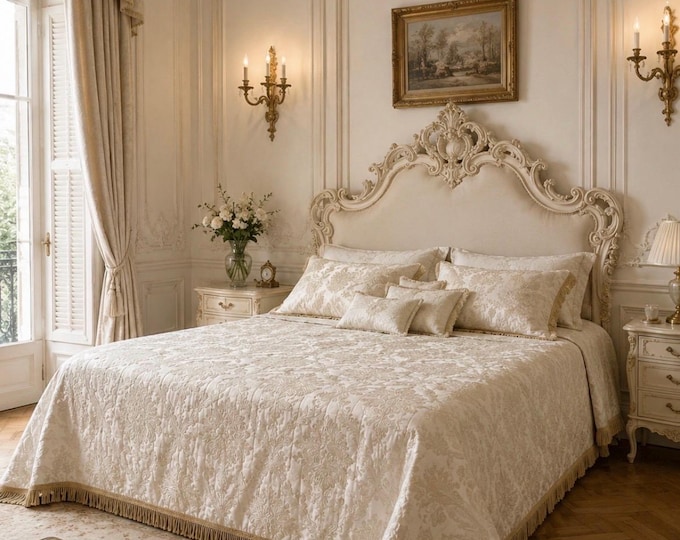 Italian Jacquard Double Quilt “Roma” – Italian Aristocratic Style