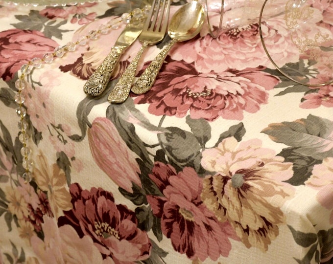 Shabby Chic Floral Tablecloth