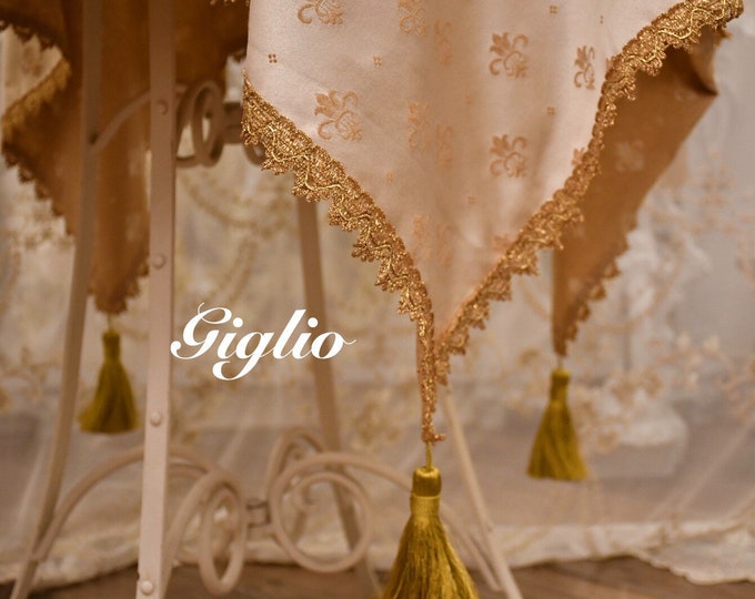 “Royal Style Oro” Collection, Luxury Damask Tablecloth Table Cover