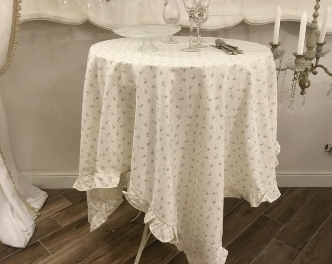 Provencal tablecloth blue flower