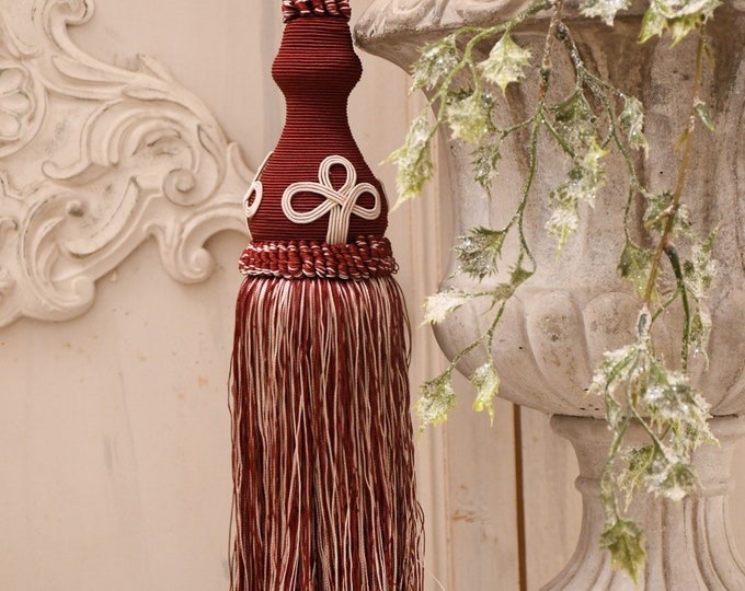 “Napoleon” curtain tieback red/white