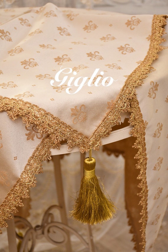 Collezione Royal Style Oro, Copritavolo tovaglia damasco lusso -  Italia