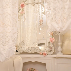 White Lace Window Curtain