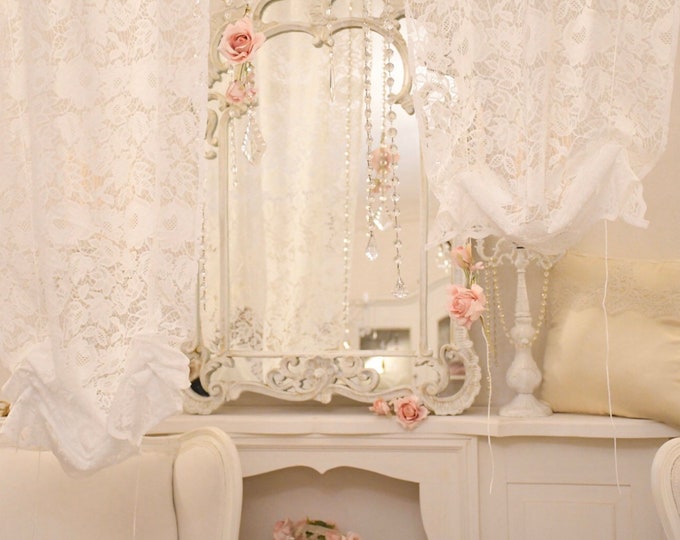White Lace Window Curtain