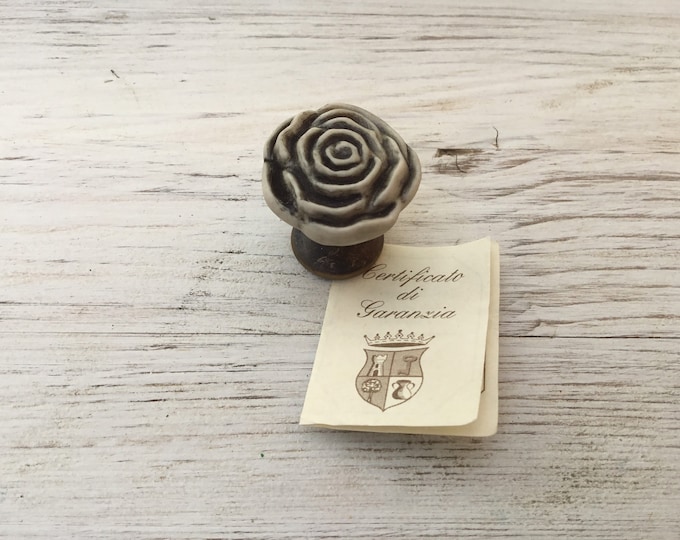 Antique carved stone doorknob "rose"