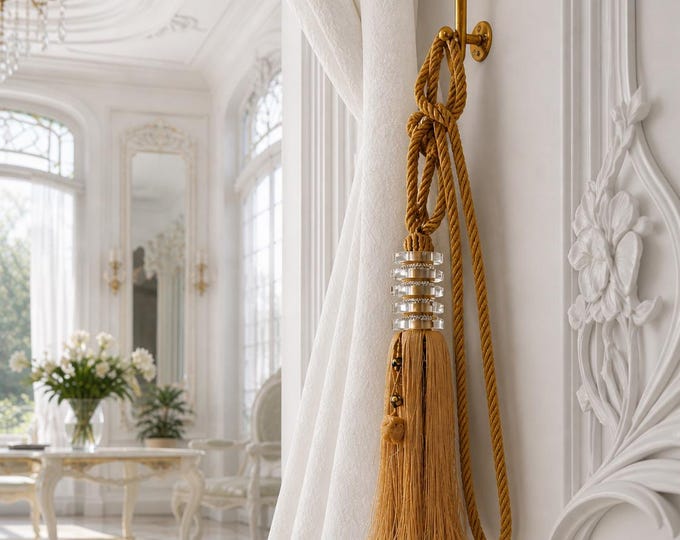 “LINCON” curtain tieback, gold line collection
