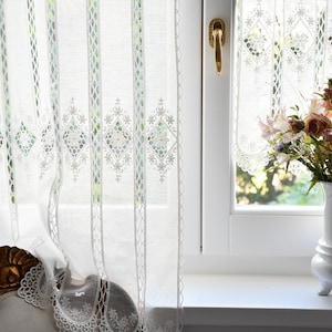 Cortinas de cristal bordadas Lucy imagen 6