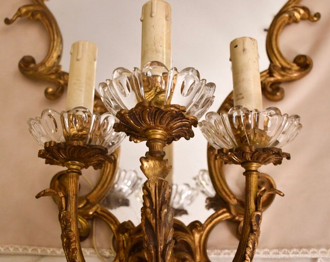 Wonder of the 20th Century Italian Wall Lamp with Mirror