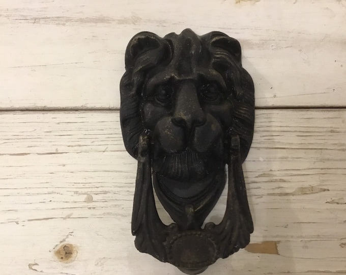 Antique lion knocker for gates