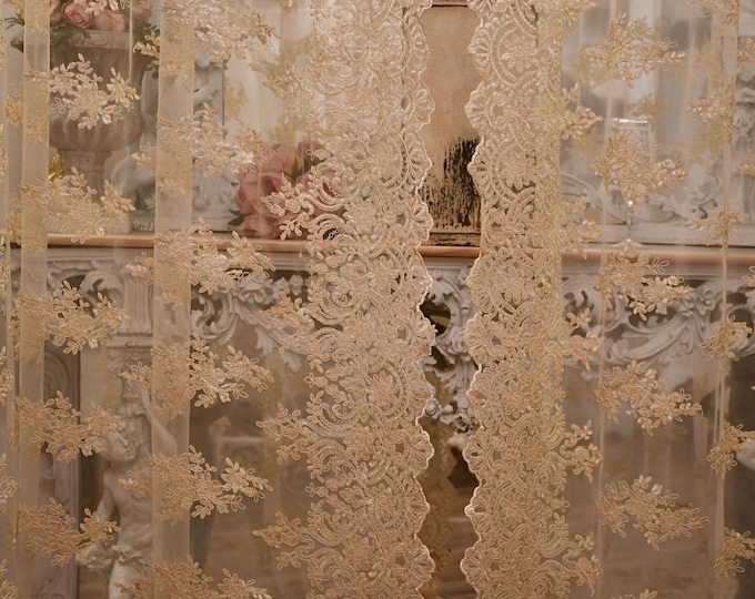 Wonderful antique lace curtain “Greta”