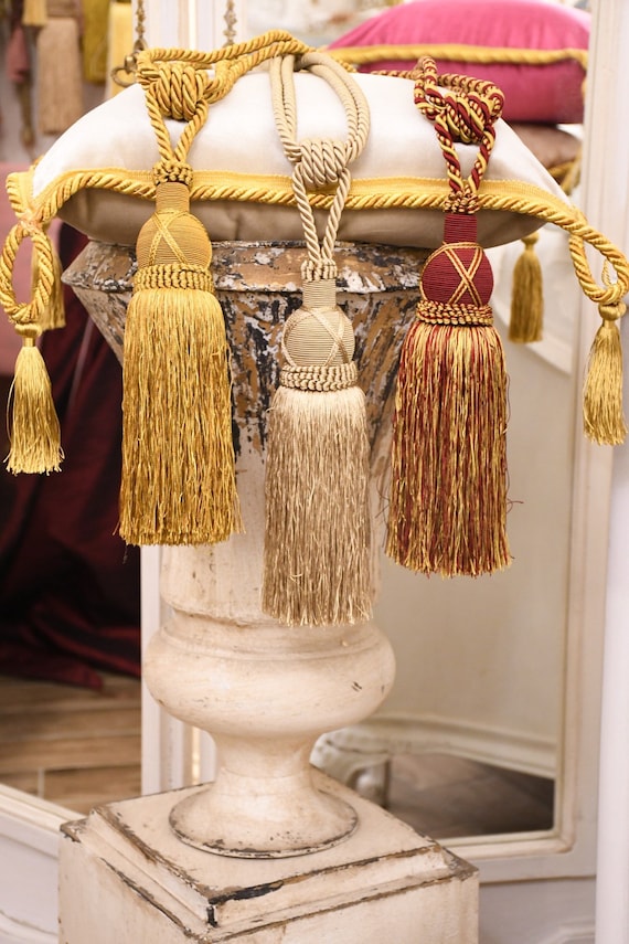 Embrasse rideau style bohème à pompon tressé - L'atelier rideau