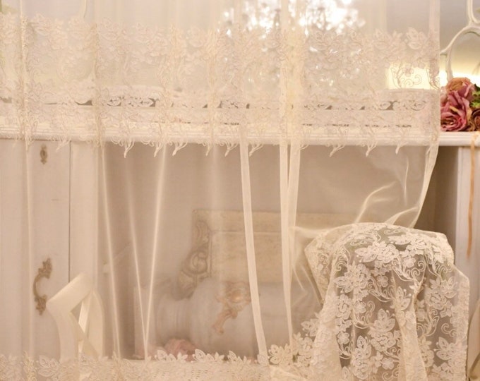 Embroidered curtain “MariaCristina” collection “precious curtains”