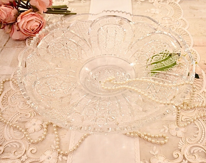 Wonderful Bohemian crystal centerpiece from the mid-20th century