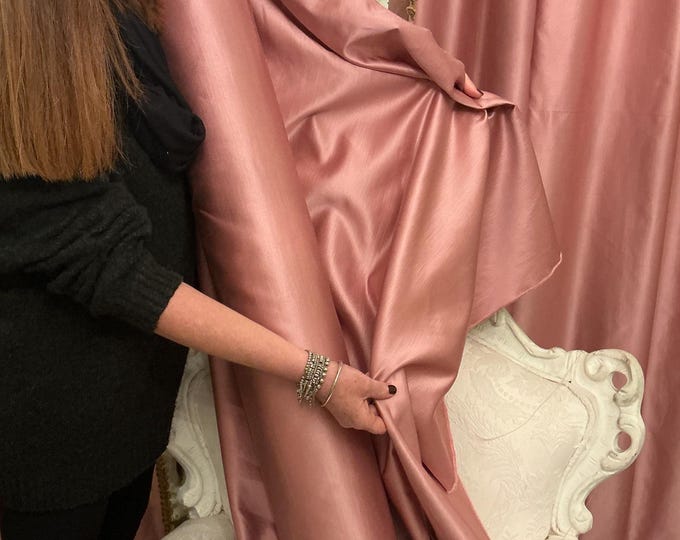 Antique Pink Cotton and Silk Satin - Timeless Elegance for Every Creation