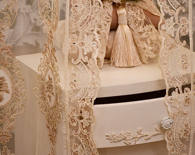 Embroidered curtain “Maria Teresa“ collection “Precious Curtains”