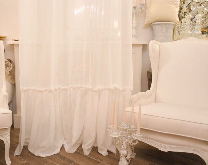 "Natural chic" white collection curtain