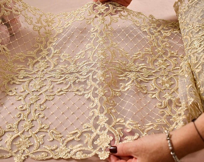 Gorgeous gold lace fabric “Baroque”