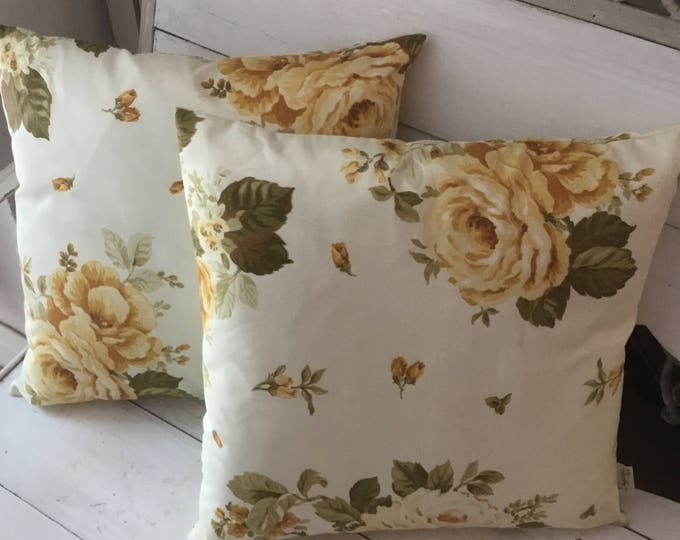 Pillow with rose shabby