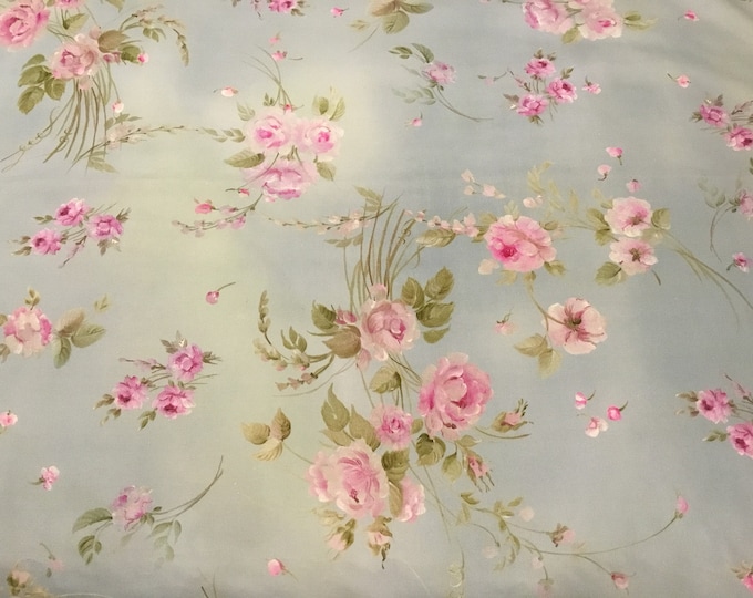 Cotton fabric 'Painted Roses'