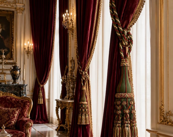 Luxury 19th Century Victorian Style Curtain Rods.