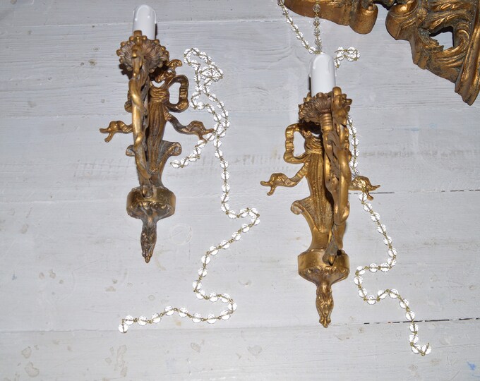 Antique pair of Regency wall sconces