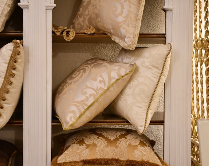 White/ivory luxury cushion "IMPERIAL" collection