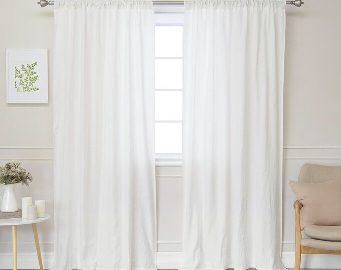 Curtain in pure percale cotton collection "Organic Italian"