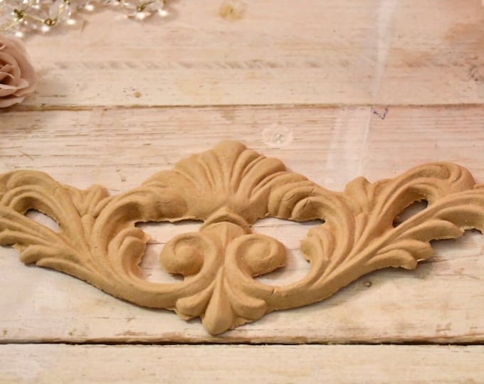 Antique frieze in raw wood pulp "Giglio"